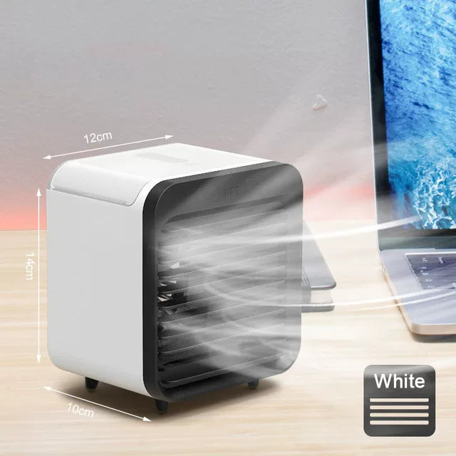Unisex One Size ultra-compact personal microclimate cooler cube for the desk with refillable water tank adjustable air guide vanes whisper-quiet USB-powered fan Bowlift