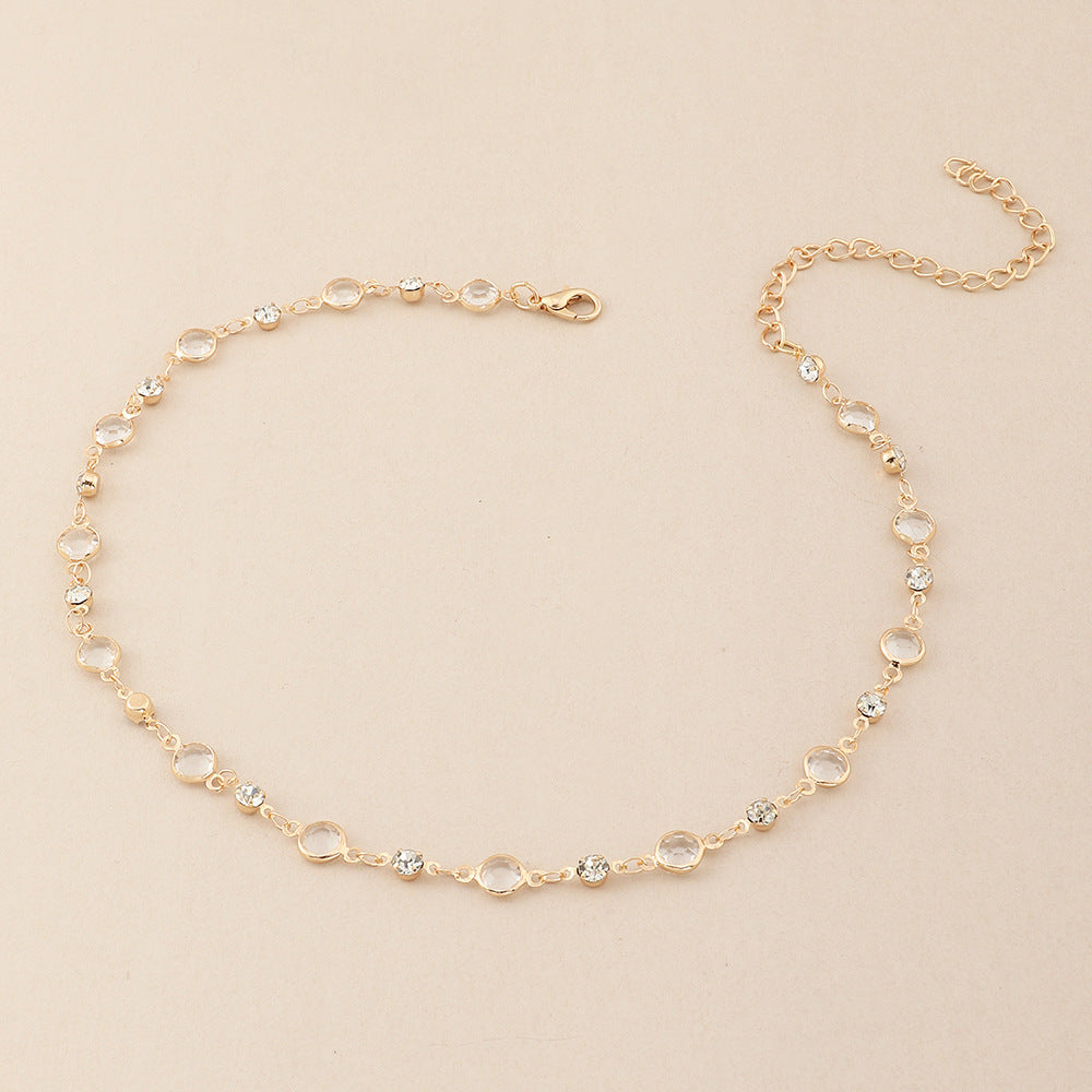 Elegant Crystal Embellished Anklet Bowlift