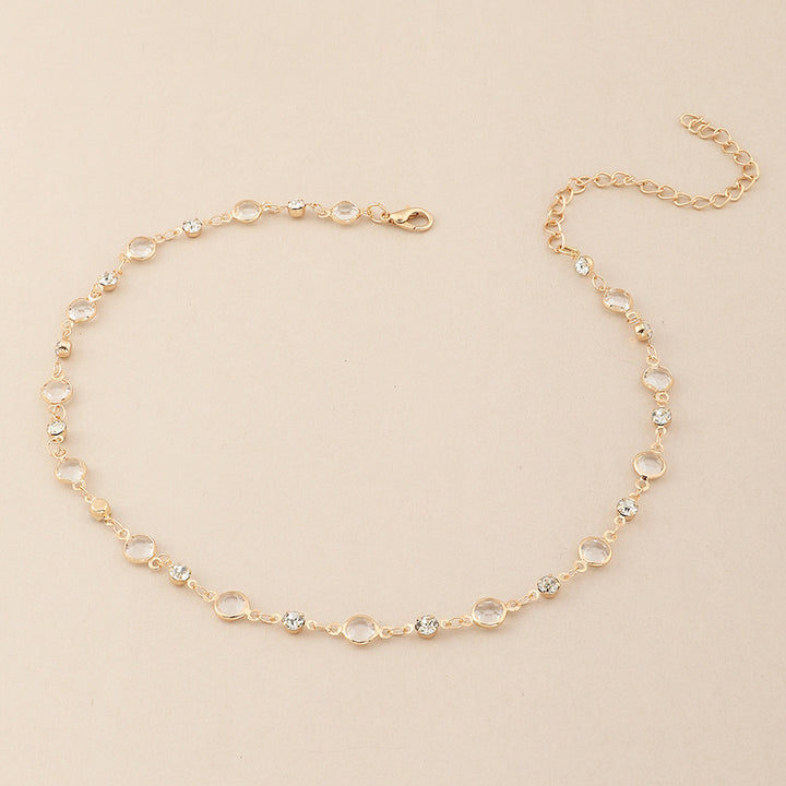 Elegant Crystal Embellished Anklet Bowlift