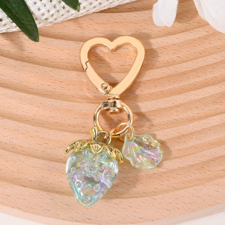 Keychain with Fruity Strawberry Design Bowlift