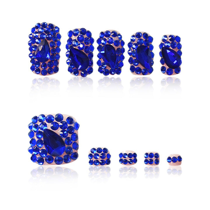 Decorative Rhinestone-Embellished Press-On Nails Bowlift