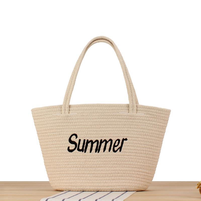 Beach bag in modern basket pattern Bowlift