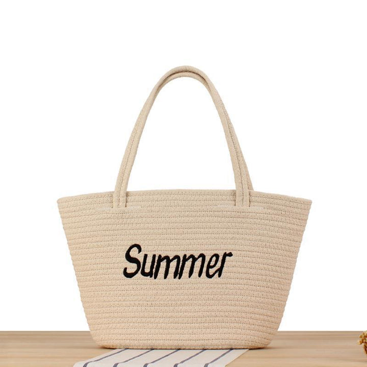 Beach bag in modern basket pattern Bowlift