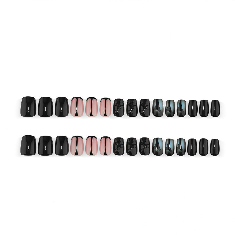Artificial Nail Set with Elegant Geometric Designs Bowlift