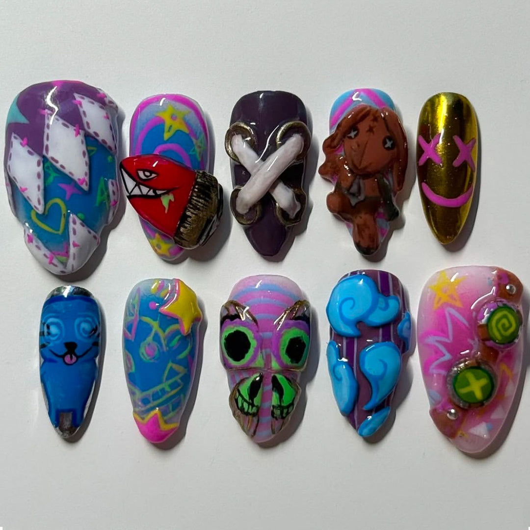 Thematic Artisan Press-On Nail Set Bowlift