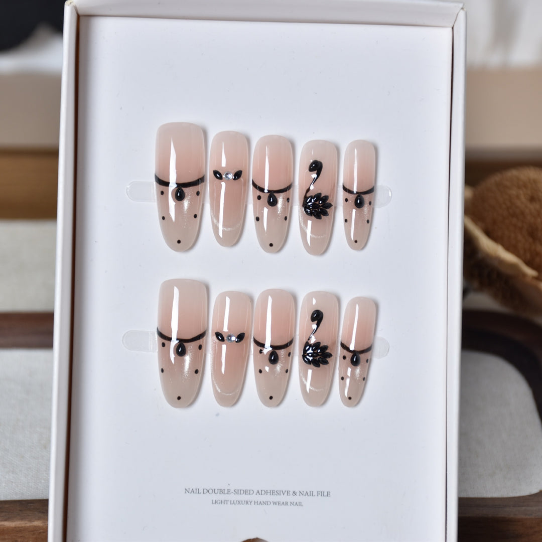 Premium Artistic Press-On Nail Set Bowlift