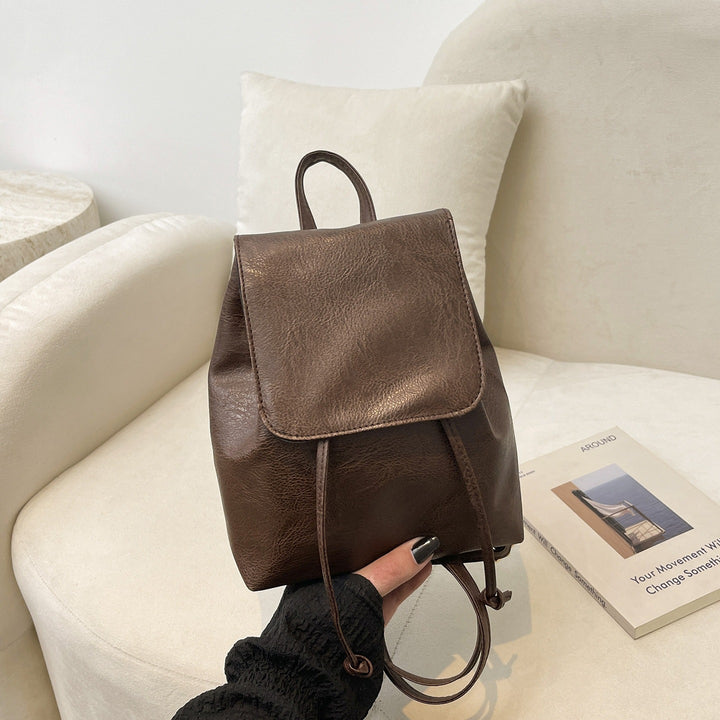Cute Cat-Themed Faux Leather Backpack Bowlift