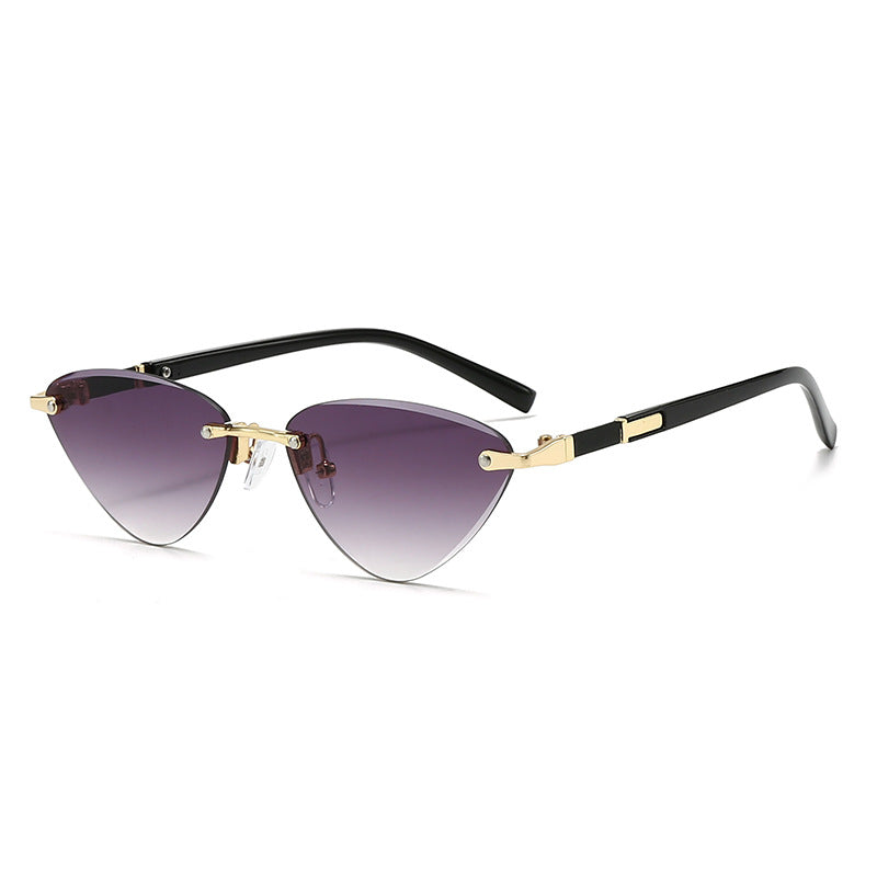 Ladies fashionable Cat-Eye sunglasses with elegant metal frame Bowlift