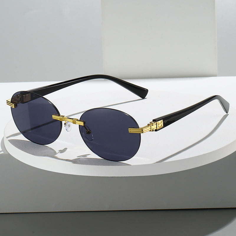Women's fashionable sunglasses with transparent frame and flexible nose pad Bowlift