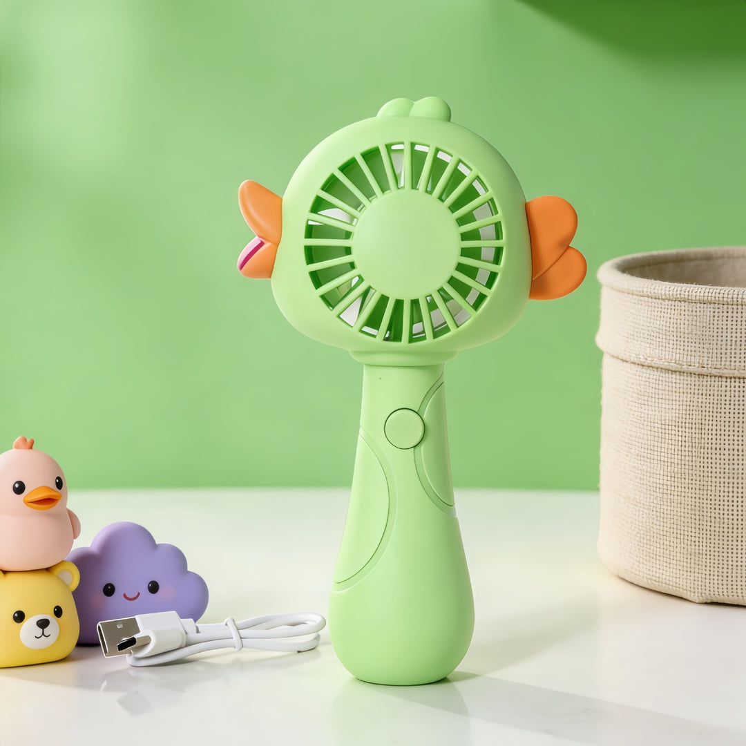 Women's portable handheld fan in creative animal design Bowlift