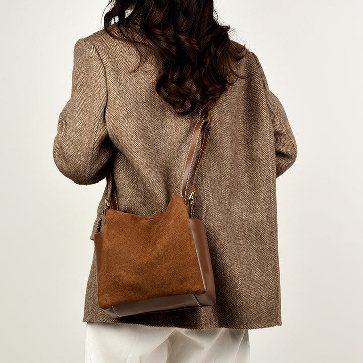 Suede Bucket Handbag Bowlift