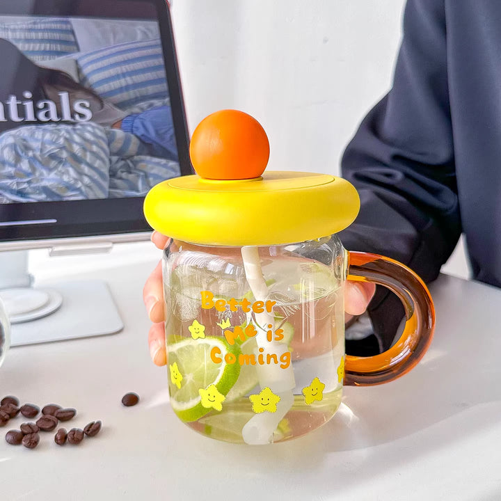 Ladies drinking glass with silicone lid Bowlift