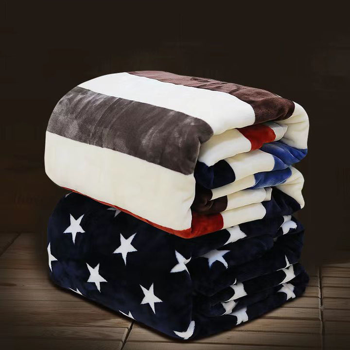 Women Cozy Fleece Blanket with Stars and Moons Bowlift