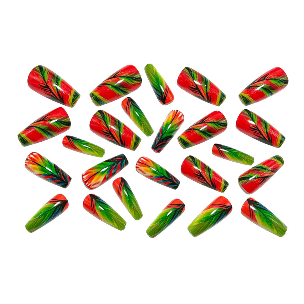 Artificial nails with creative plant designs Bowlift
