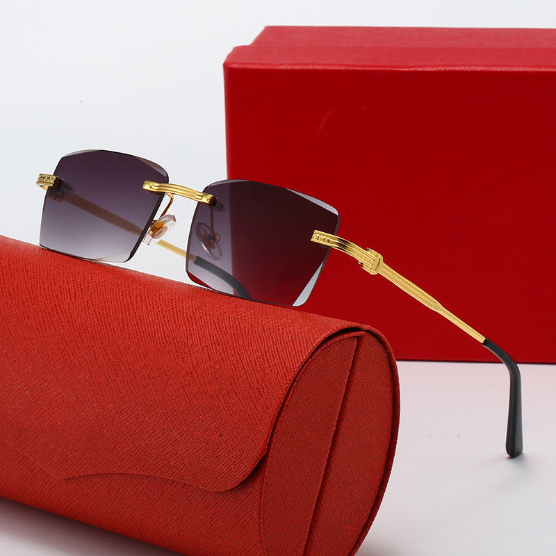 Ladies exclusive geometric sunglasses with luxury metal frame and polarized lenses Bowlift
