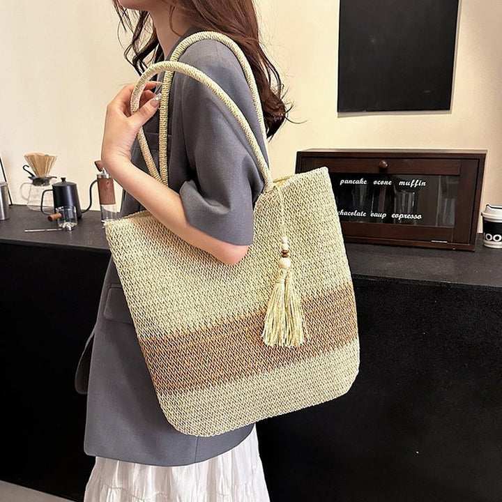 Trendy Braided Tote Bag Bowlift
