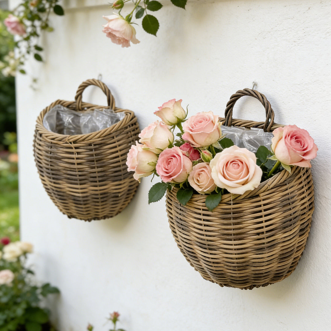 Decorative storage basket with handle Bowlift
