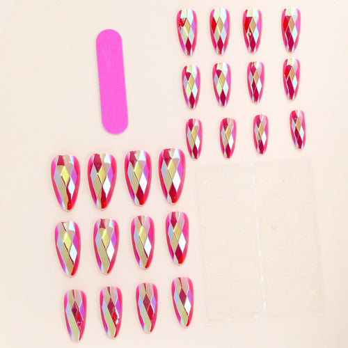 Glittering Stiletto Nail Extensions Bowlift