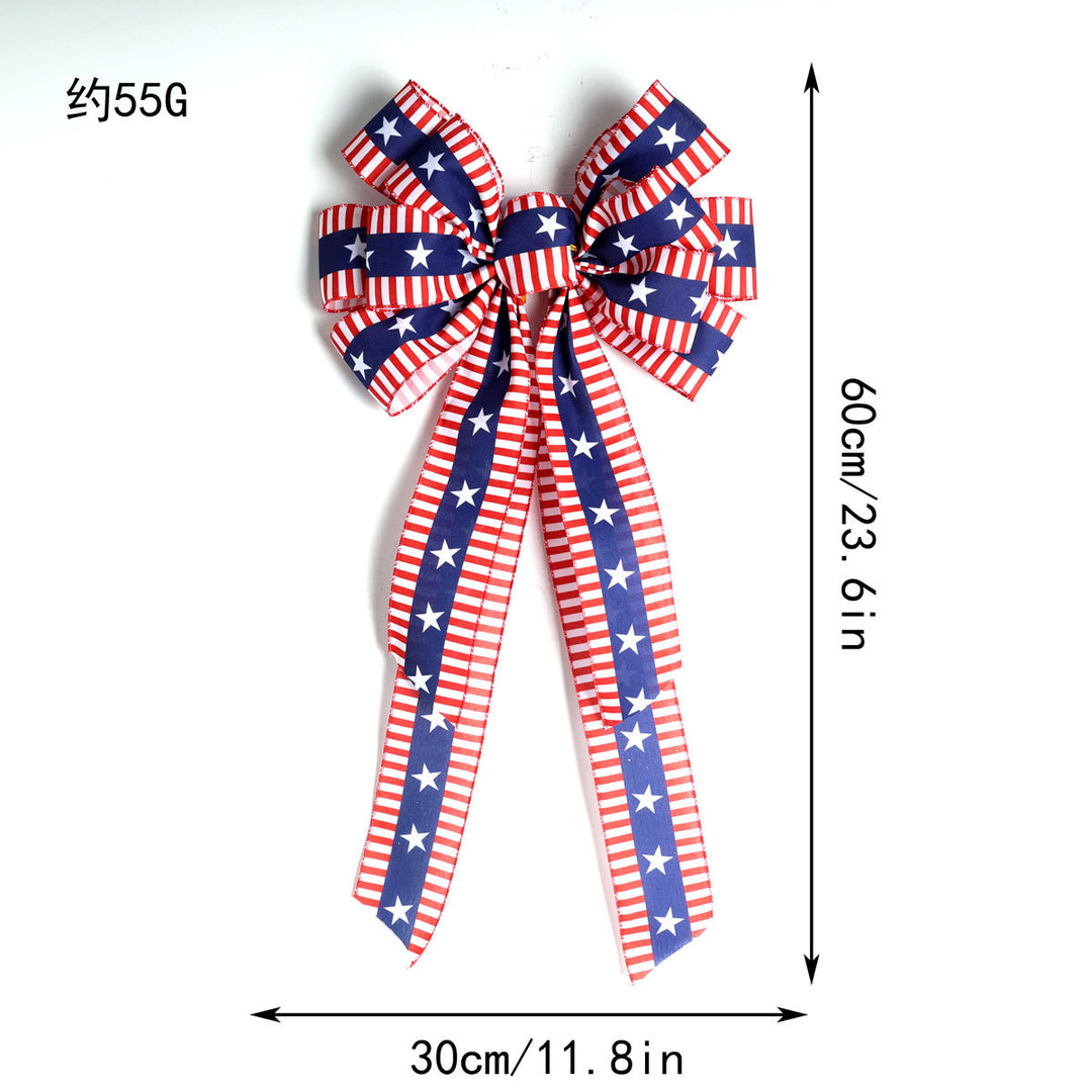 Unisex decorative bow made of ribbon with long ribbons for door and wall Bowlift
