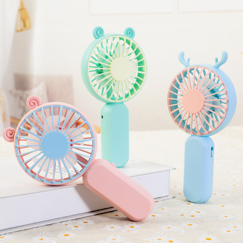 Women's Compact Hand Fan with Stepless Speed Bowlift