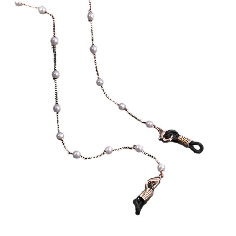 Elegant Pearl Chain Eyewear Holder Bowlift