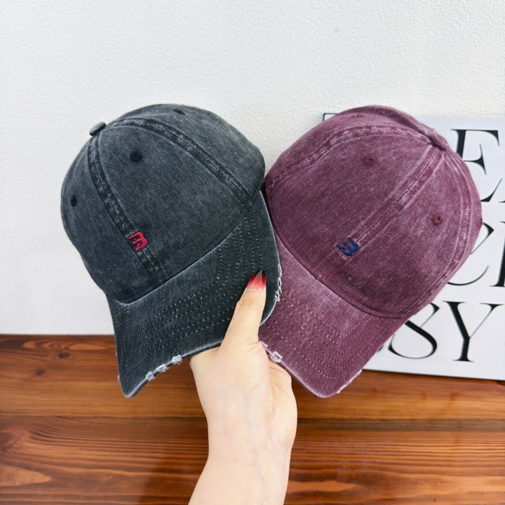 Unisex Distressed Cotton Baseball Cap Bowlift 1784083761
