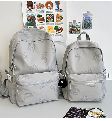 Stylish Floral-Embossed Casual Backpack
