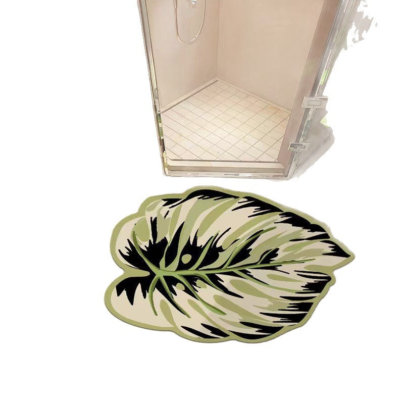 Leaf-Shaped Bath Mat Bowlift