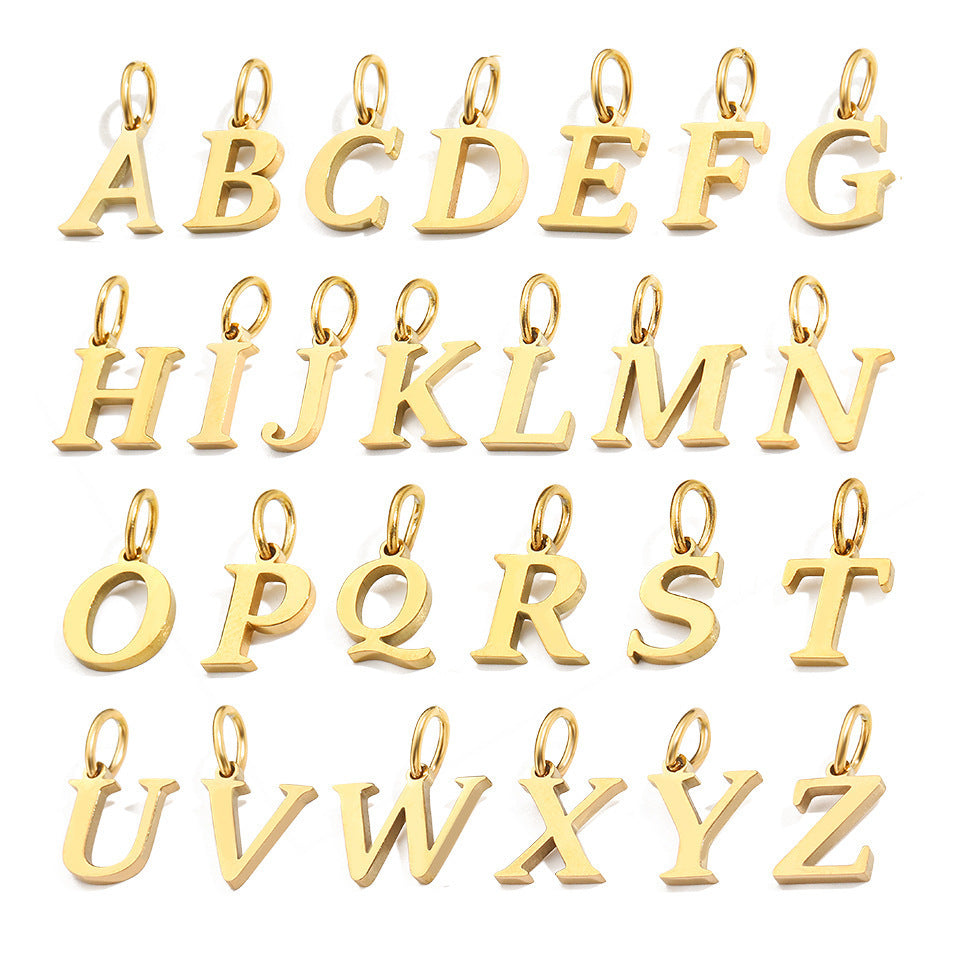 BowLift | Minimal Serif Letter Initial Herringbone Necklace