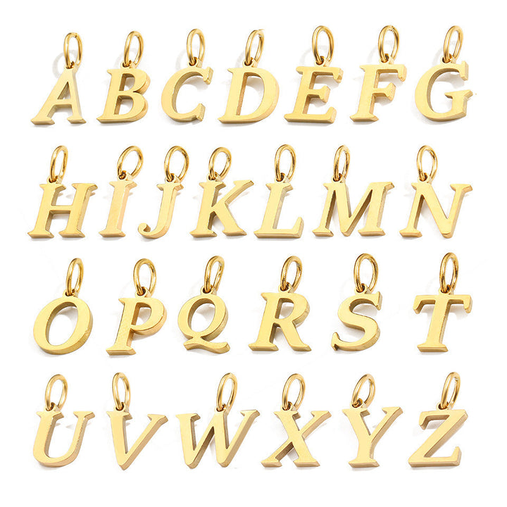 BowLift | Minimal Serif Letter Initial Herringbone Necklace
