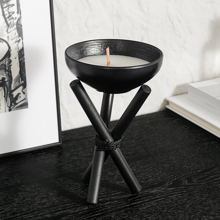 Artistic Tabletop Decorative Bowl with Tripod Stand