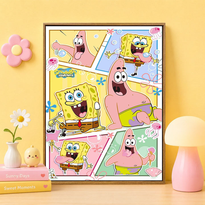 Cartoon Character Themed Wall Art Print Bowlift