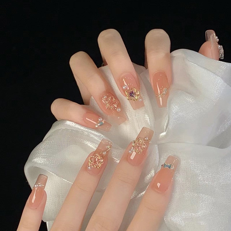 Trendy moon and star design artificial nails Bowlift