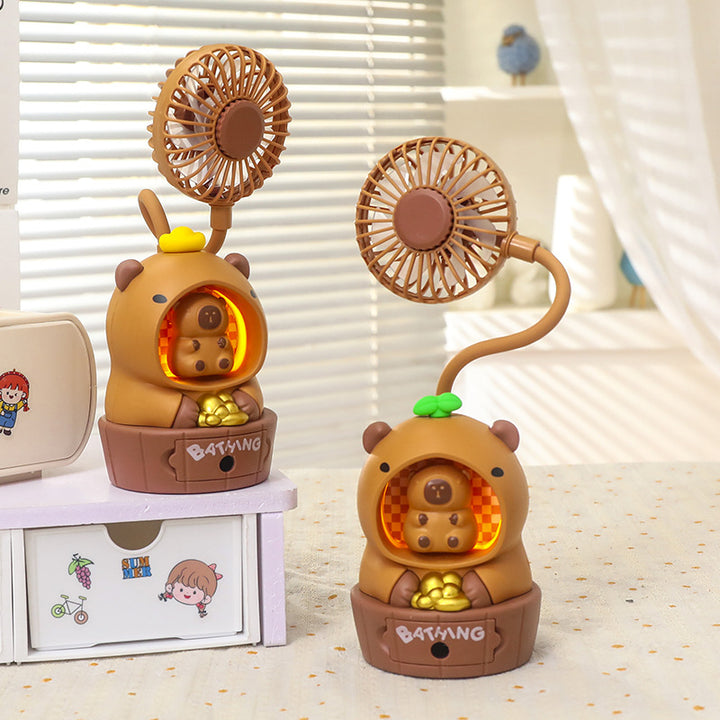 Women's Portable Mini Fan in Bear Design Bowlift