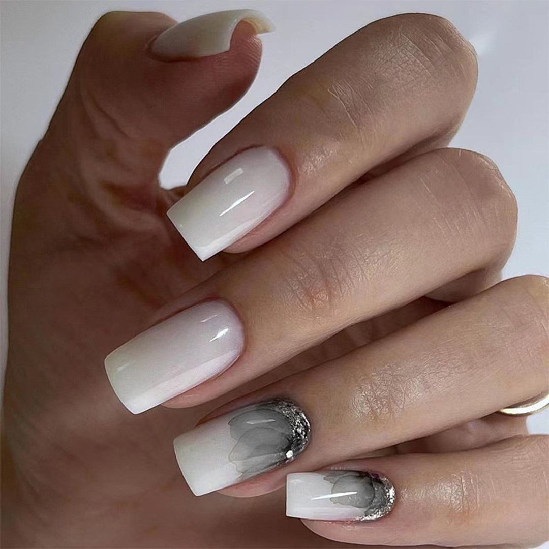 Chic Ombre Acrylic Nail Extensions Bowlift