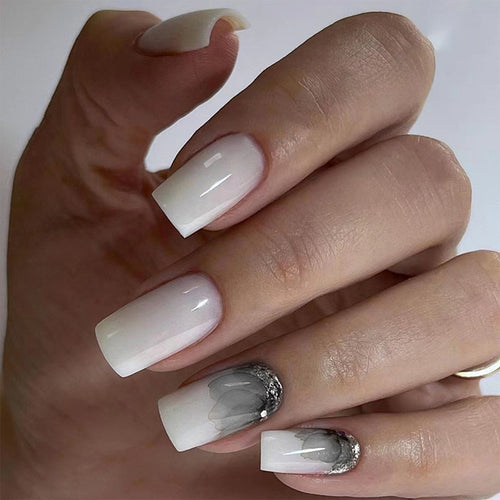 Chic Ombre Acrylic Nail Extensions Bowlift