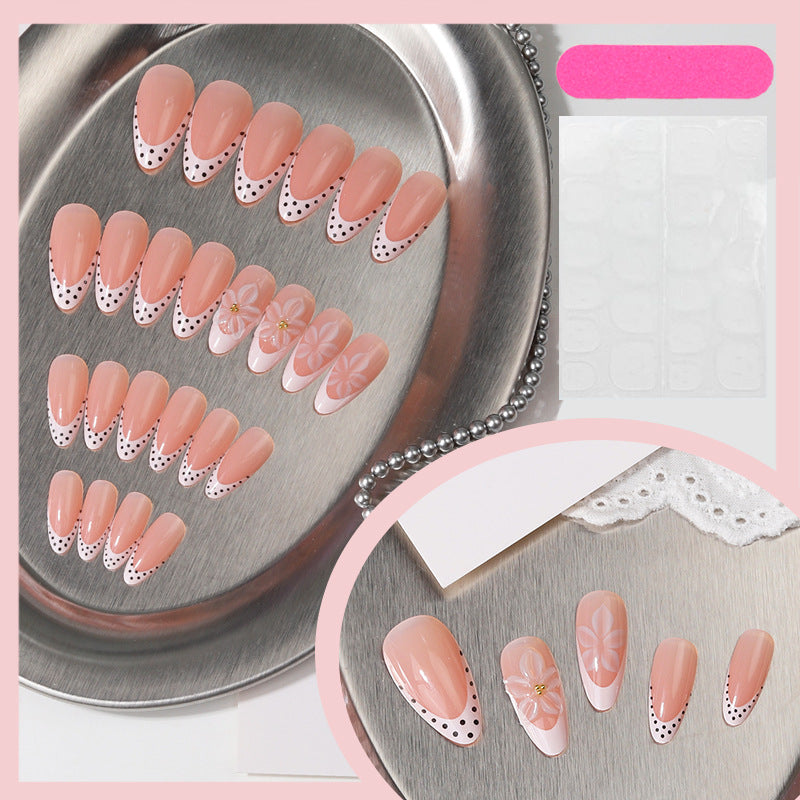 Elegant Floral Art Press-On Nail Set Bowlift