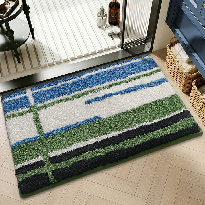 Artistic Abstract Bath Mat Bowlift