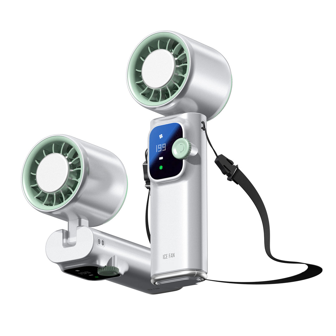 Dual-Head Rechargeable Personal Cooling Fan Bowlift