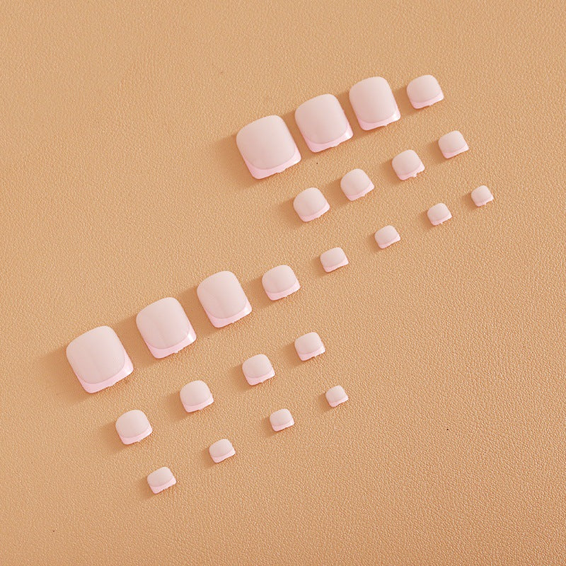 Nail art set with elegant French design and glitter accents Bowlift