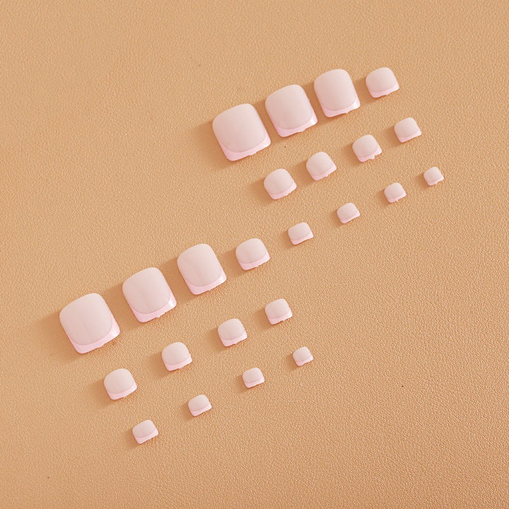 Nail art set with elegant French design and glitter accents Bowlift