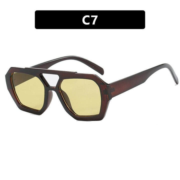 Women's geometric sunglasses made of durable plastic with polarized lenses Bowlift