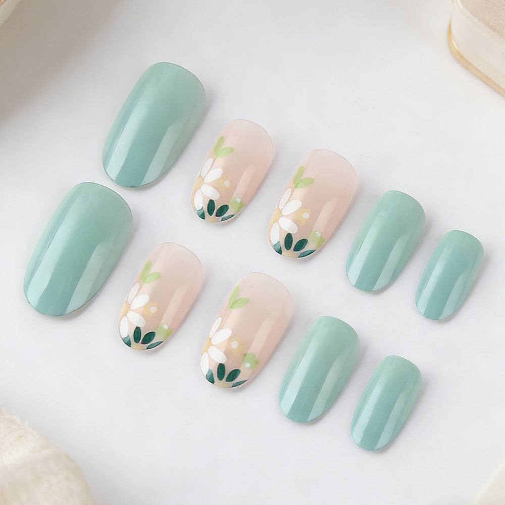 Press-On Floral Nail Art Set Bowlift
