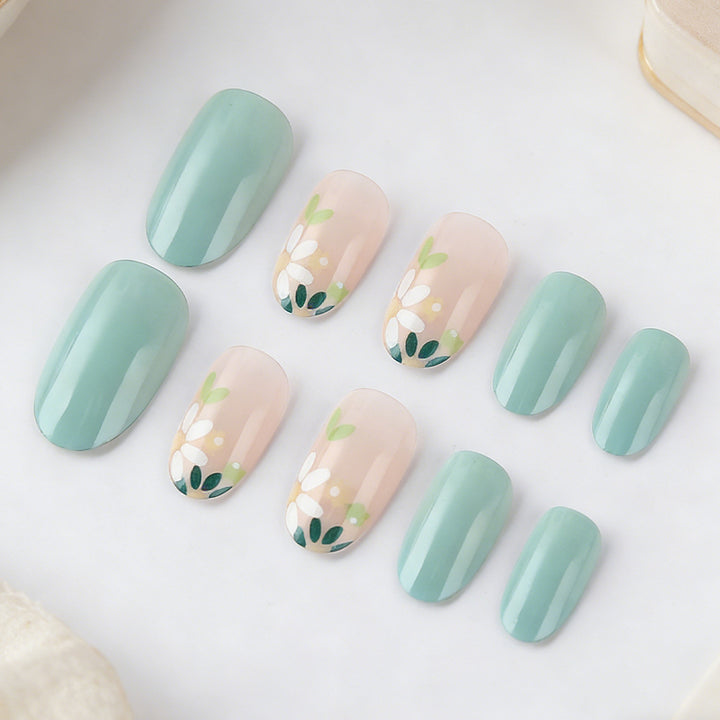 Press-On Floral Nail Art Set Bowlift