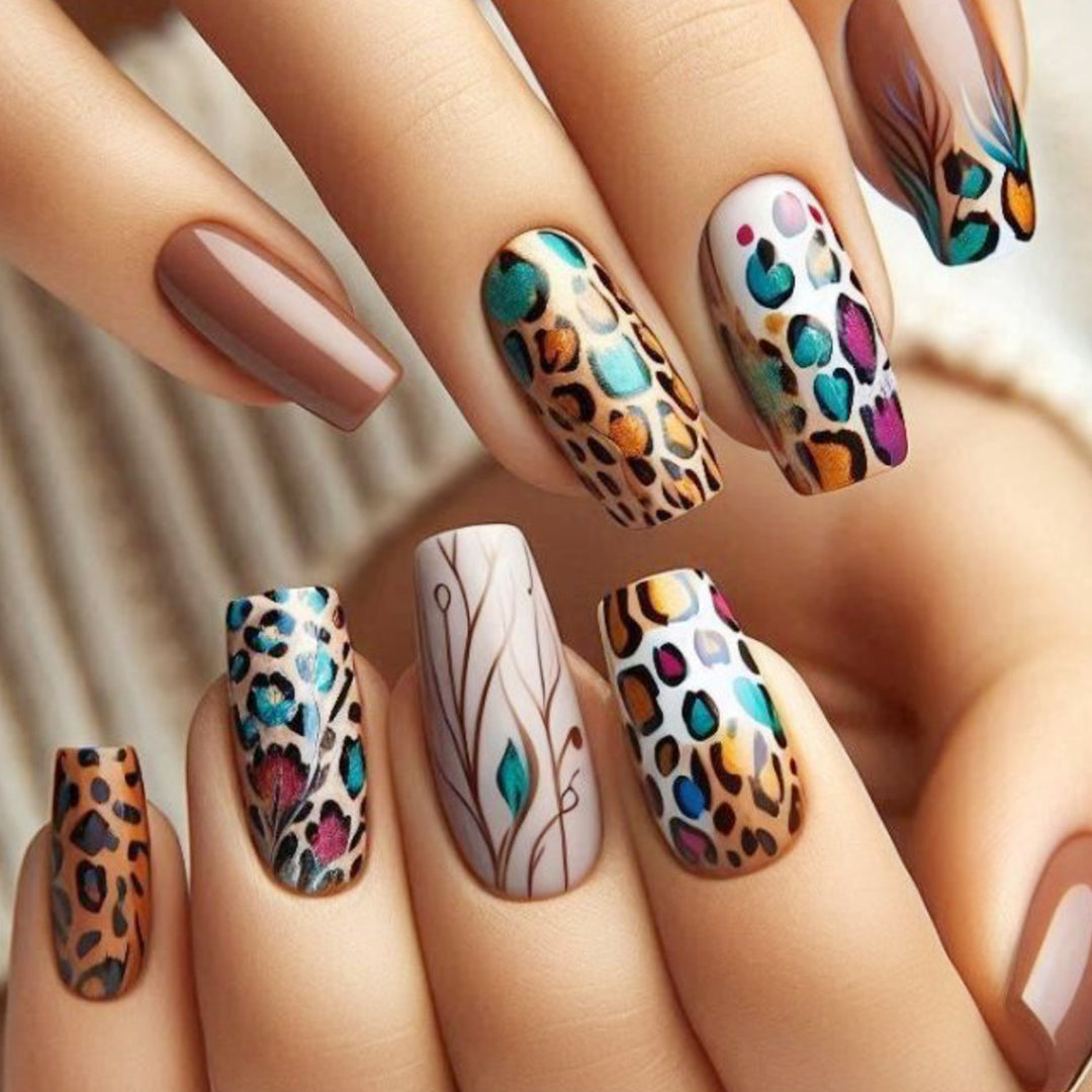 Exotic Animal Print Nail Art Set Bowlift