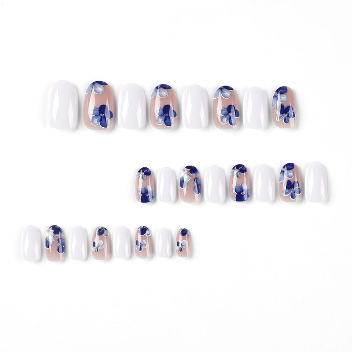 Artful Nail Extensions with Floral Accents Bowlift