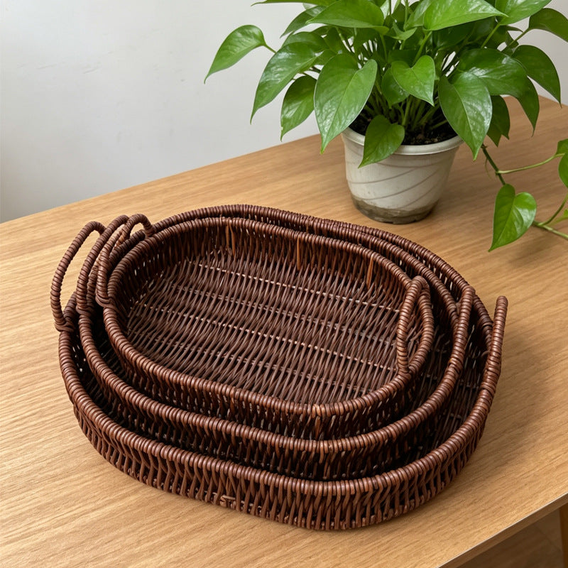 Natural Woven Serving Tray Bowlift