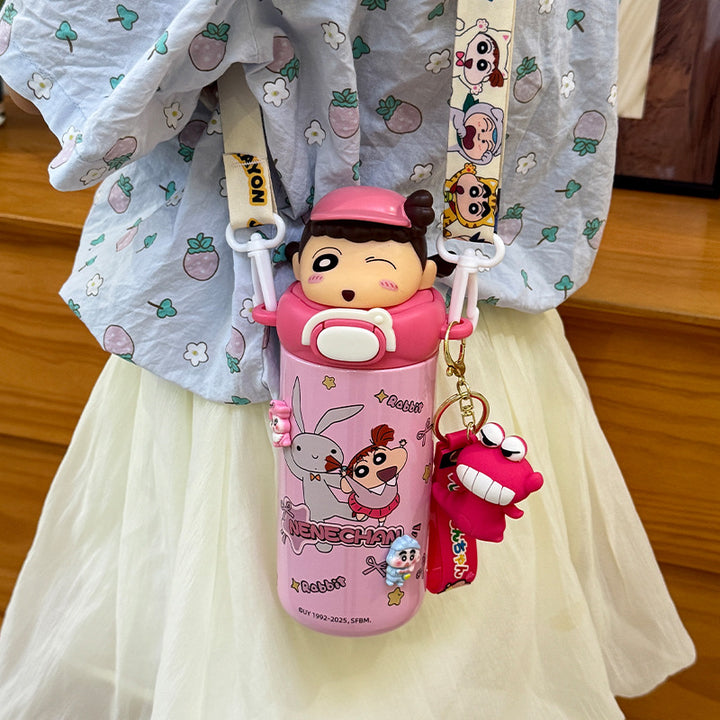 Women’s water bottle with interactive animal lid Bowlift