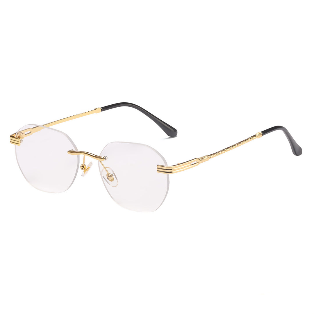 Women's stylish geometric sunglasses with decorative metal frame Bowlift