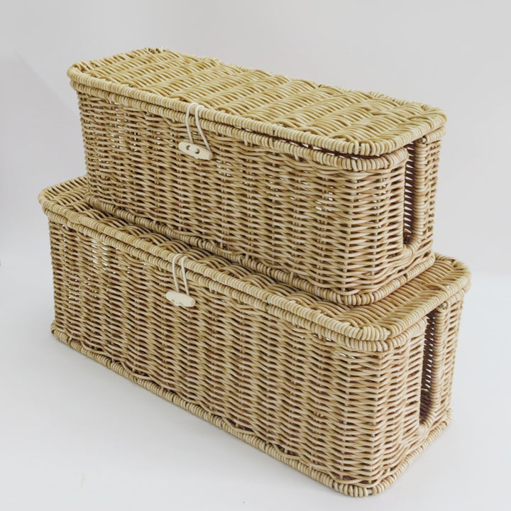 Handcrafted Wicker Storage Bins Bowlift